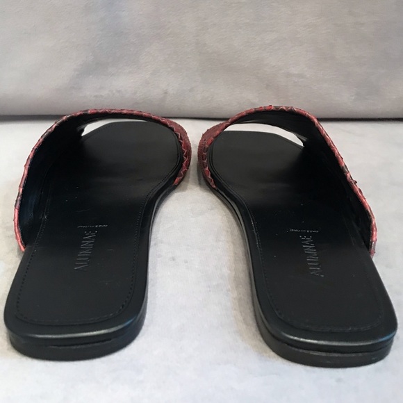 Alumnae Asymmetric Python Chianti Leather Flats - Picture 6 of 7